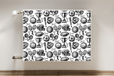 Decorative radiator cover Sports motifs