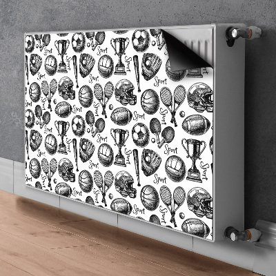 Decorative radiator cover Sports motifs