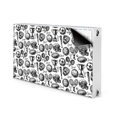 Decorative radiator cover Sports motifs