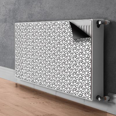 Decorative radiator cover Black and white wheels