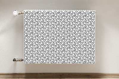 Decorative radiator cover Black and white wheels