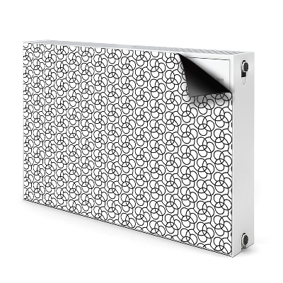 Decorative radiator cover Black and white wheels