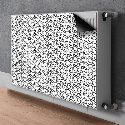 Decorative radiator cover Black and white wheels