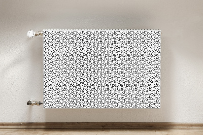 Decorative radiator cover Black and white wheels