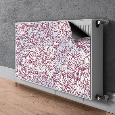 Printed radiator mat Doodle flowers