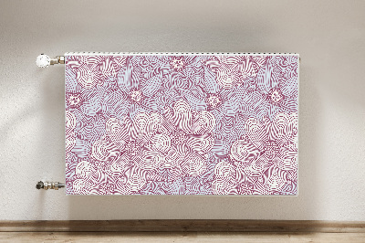 Printed radiator mat Doodle flowers