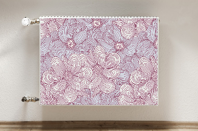 Printed radiator mat Doodle flowers