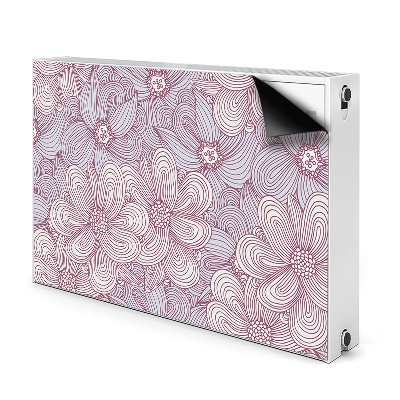 Printed radiator mat Doodle flowers