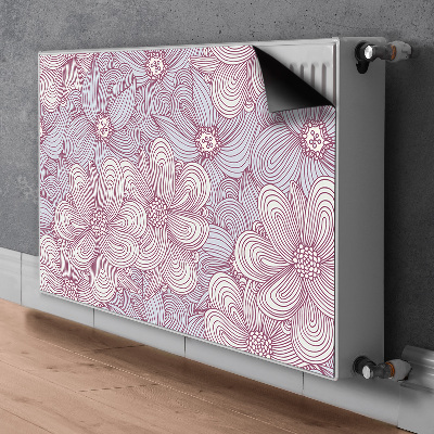 Printed radiator mat Doodle flowers