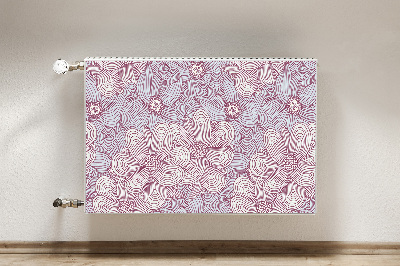 Printed radiator mat Doodle flowers