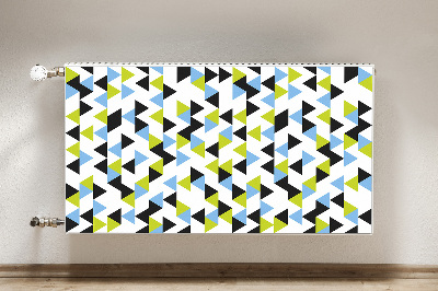 Printed radiator mat Flying triangles