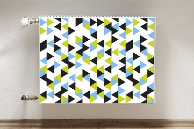 Printed radiator mat Flying triangles