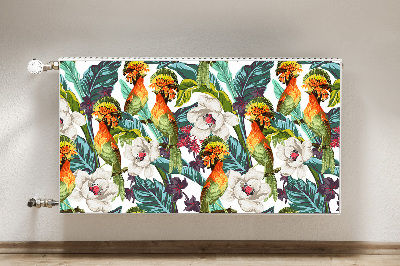 Magnetic radiator mat Exotic birds