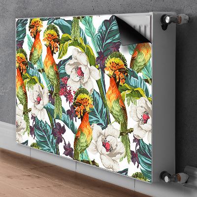 Magnetic radiator mat Exotic birds