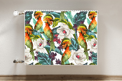 Magnetic radiator mat Exotic birds