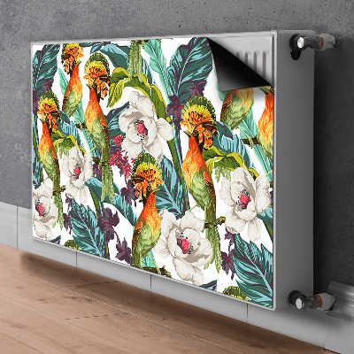 Magnetic radiator mat Exotic birds