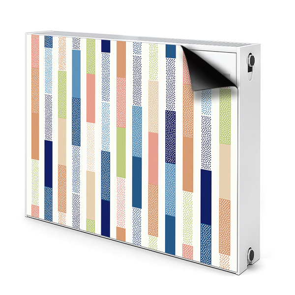 Decorative radiator cover Colorful stripes