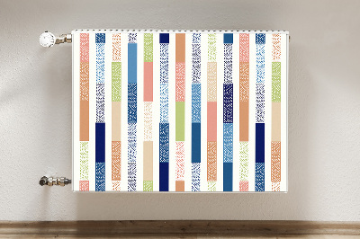 Decorative radiator cover Colorful stripes