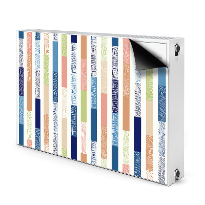 Decorative radiator cover Colorful stripes