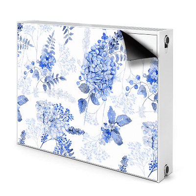 Magnetic radiator cover Blue hydrangea