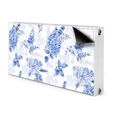 Magnetic radiator cover Blue hydrangea