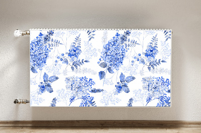 Magnetic radiator cover Blue hydrangea