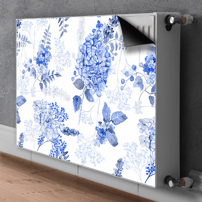 Magnetic radiator cover Blue hydrangea