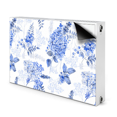 Magnetic radiator cover Blue hydrangea