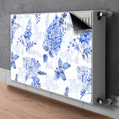 Magnetic radiator cover Blue hydrangea