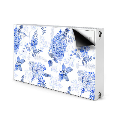 Magnetic radiator cover Blue hydrangea