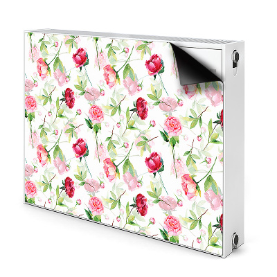 Radiator cover Red flowers