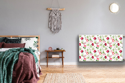 Radiator cover Red flowers