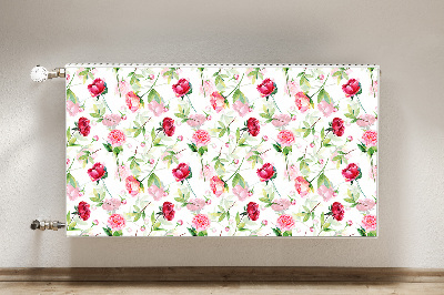 Radiator cover Red flowers