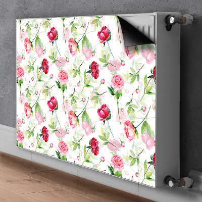 Radiator cover Red flowers