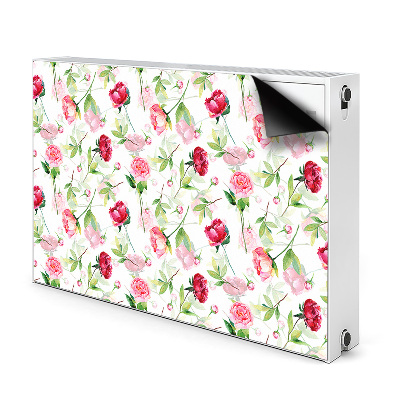 Radiator cover Red flowers