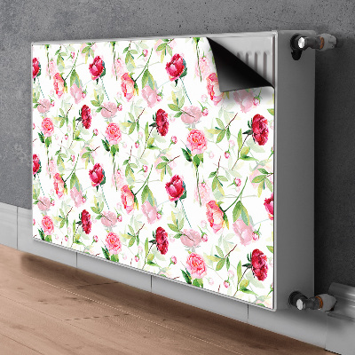 Radiator cover Red flowers