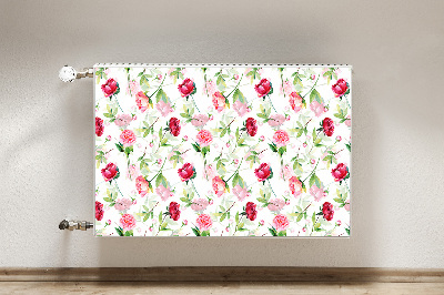 Radiator cover Red flowers