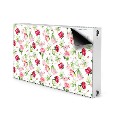 Radiator cover Red flowers