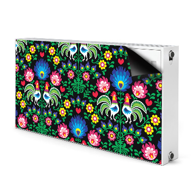 Decorative radiator cover folk art