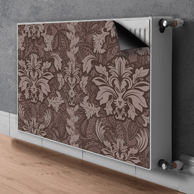 Magnetic radiator mat Pattern style damask