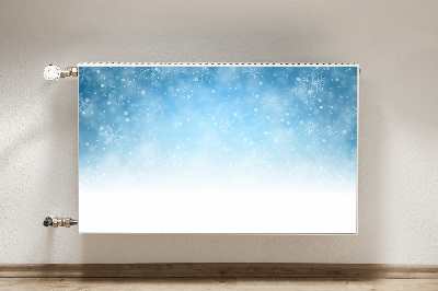 Decorative radiator mat Snowflakes winter pattern