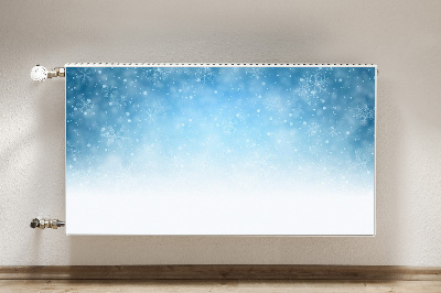 Decorative radiator mat Snowflakes winter pattern