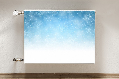 Decorative radiator mat Snowflakes winter pattern