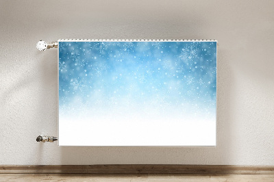 Decorative radiator mat Snowflakes winter pattern