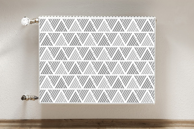 Magnetic radiator mat Pattern in triangles