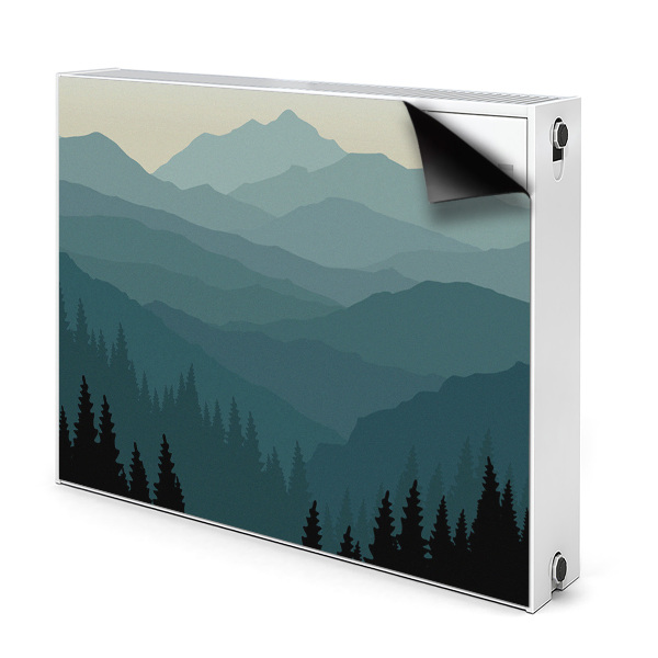 Magnetic radiator mat View of the mountains