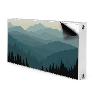 Magnetic radiator mat View of the mountains