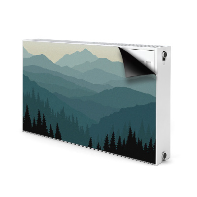 Magnetic radiator mat View of the mountains