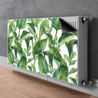 Decorative radiator cover Tropical leaves