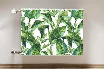 Decorative radiator cover Tropical leaves